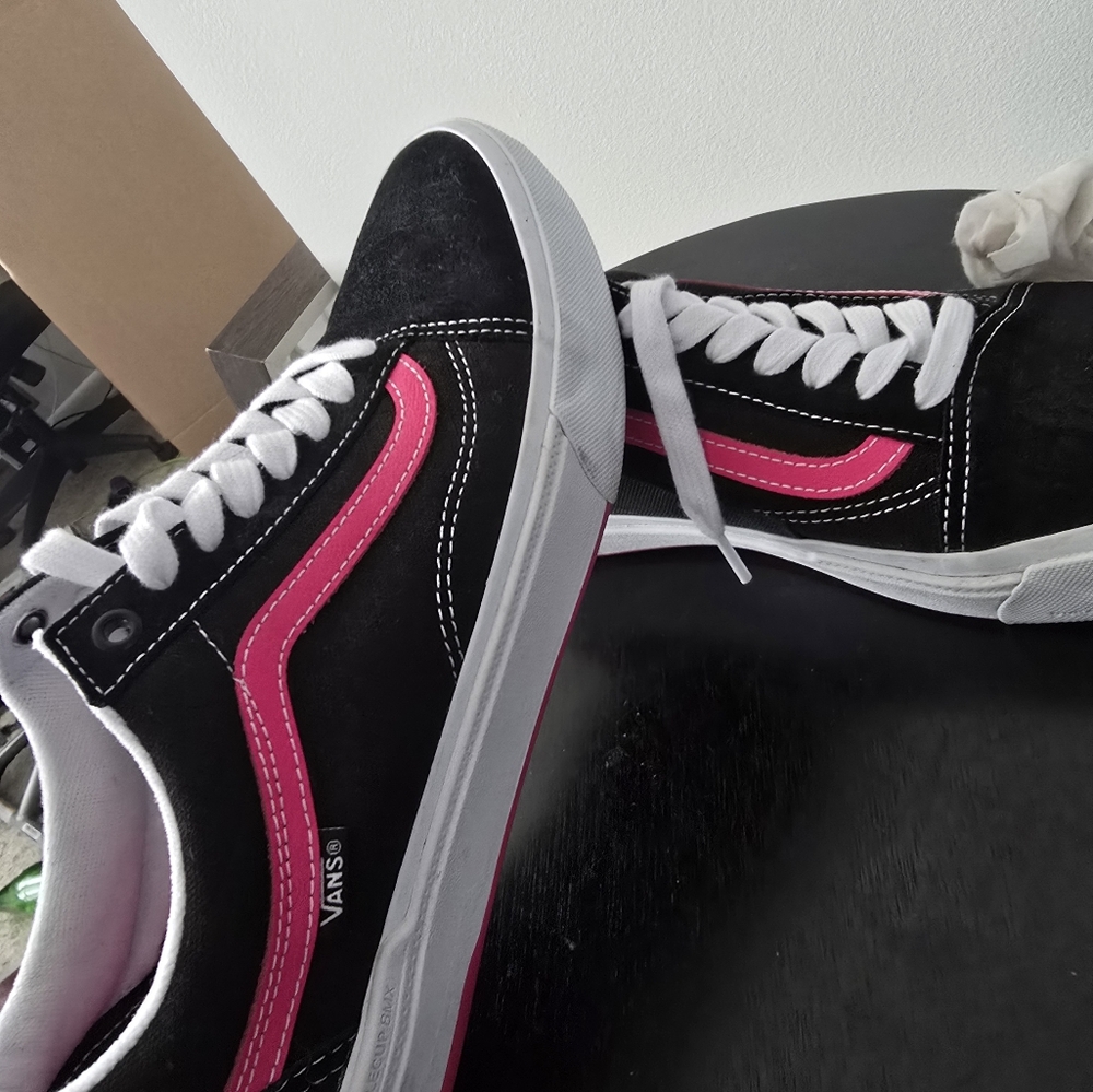 Vans BMX Old Skool Black Neon Pink 9 Like New!!! - Picture 3 of 9